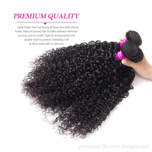 Ella Highest Grade Brazilian and Cambodian Cuticle Aligned Curly Hair Virgin Bundles Best Selling Queena 100% Human Hair Weave